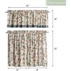imageMaison d Hermine Kitchen Curtains Sets for Windows 100 Cotton Set of Kitchen Curtains Valances for Home 2 Tiers 28quotX36quot and 1 Valance 56quotX18quot Farmhouse Cafe Dalida21  Dalida