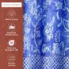 imageMaison d Hermine Kitchen Curtains Sets for Windows 100 Cotton Set of Kitchen Curtains Valances for Home 2 Tiers 28quotX36quot and 1 Valance 56quotX18quot Farmhouse Cafe Rural Christmas30  Indigo Love