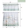 imageMaison d Hermine Kitchen Curtains Sets for Windows 100 Cotton Set of Kitchen Curtains Valances for Home 2 Tiers 28quotX36quot and 1 Valance 56quotX18quot Farmhouse Cafe Rural Christmas33  Snowy World