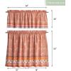 imageMaison d Hermine Kitchen Curtains Sets for Windows 100 Cotton Set of Kitchen Curtains Valances for Home 2 Tiers 28quotX36quot and 1 Valance 56quotX18quot Farmhouse Cafe Dalida24  Harvest Festival