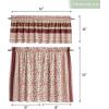 imageMaison d Hermine Kitchen Curtains Sets for Windows 100 Cotton Set of Kitchen Curtains Valances for Home 2 Tiers 28quotX36quot and 1 Valance 56quotX18quot Farmhouse Cafe Rural Christmas25  Reveillon Au Jardin