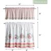 imageMaison d Hermine Kitchen Curtains Sets for Windows 100 Cotton Set of Kitchen Curtains Valances for Home 2 Tiers 28quotX36quot and 1 Valance 56quotX18quot Farmhouse Cafe Rural Christmas22  Rural Christmas