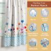 imageMaison d Hermine Kitchen Curtains Sets for Windows 100 Cotton Set of Kitchen Curtains Valances for Home 2 Tiers 28quotX36quot and 1 Valance 56quotX18quot Farmhouse Cafe Dalida30  Flower in the Field