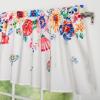 imageMaison d Hermine Kitchen Curtains Sets for Windows 100 Cotton Set of Kitchen Curtains Valances for Home 2 Tiers 28quotX36quot and 1 Valance 56quotX18quot Farmhouse Cafe Dalida32  Happy Floralhigh Summer