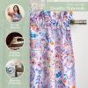 imageMaison d Hermine Kitchen Curtains Sets for Windows 100 Cotton Set of Kitchen Curtains Valances for Home 2 Tiers 28quotX36quot and 1 Valance 56quotX18quot Farmhouse Cafe Rural Christmas29  Indian Floral