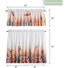 imageMaison d Hermine Kitchen Curtains Sets for Windows 100 Cotton Set of Kitchen Curtains Valances for Home 2 Tiers 28quotX36quot and 1 Valance 56quotX18quot Farmhouse Cafe Dalida34  Faisan Dautomne