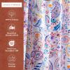 imageMaison d Hermine Kitchen Curtains Sets for Windows 100 Cotton Set of Kitchen Curtains Valances for Home 2 Tiers 28quotX36quot and 1 Valance 56quotX18quot Farmhouse Cafe Rural Christmas29  Indian Floral