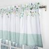 imageMaison d Hermine Kitchen Curtains Sets for Windows 100 Cotton Set of Kitchen Curtains Valances for Home 2 Tiers 28quotX36quot and 1 Valance 56quotX18quot Farmhouse Cafe Rural Christmas33  Snowy World