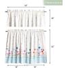 imageMaison d Hermine Kitchen Curtains Sets for Windows 100 Cotton Set of Kitchen Curtains Valances for Home 2 Tiers 28quotX36quot and 1 Valance 56quotX18quot Farmhouse Cafe Dalida30  Flower in the Field