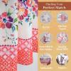 imageMaison d Hermine Kitchen Curtains Sets for Windows 100 Cotton Set of Kitchen Curtains Valances for Home 2 Tiers 28quotX36quot and 1 Valance 56quotX18quot Farmhouse Cafe Rural Christmas13  Rose Garden
