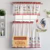 imageMaison d Hermine Kitchen Curtains Sets for Windows 100 Cotton Set of Kitchen Curtains Valances for Home 2 Tiers 28quotX36quot and 1 Valance 56quotX18quot Farmhouse Cafe Rural Christmas01  Campagne