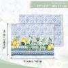 imageMaison d Hermine Placemats Set of 4 100 Cotton Washable Cloth Place Mats Reusable Table Mats for Kitchen Dining Decoration Party Wedding Restaurant Reveillon Au Jardin 13quot x 19quot16  Citrus