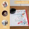 imageMaison d Hermine Placemats Set of 4 100 Cotton Washable Cloth Place Mats Reusable Table Mats for Kitchen Dining Decoration Party Wedding Restaurant Reveillon Au Jardin 13quot x 19quot01  Morzine
