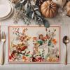 imageMaison d Hermine Placemats Set of 4 100 Cotton Washable Cloth Place Mats Reusable Table Mats for Kitchen Dining Decoration Party Wedding Restaurant Reveillon Au Jardin 13quot x 19quot11  Recolte