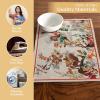 imageMaison d Hermine Placemats Set of 4 100 Cotton Washable Cloth Place Mats Reusable Table Mats for Kitchen Dining Decoration Party Wedding Restaurant Reveillon Au Jardin 13quot x 19quot11  Recolte