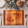 imageMaison d Hermine Placemats Set of 4 100 Cotton Washable Cloth Place Mats Reusable Table Mats for Kitchen Dining Decoration Party Wedding Restaurant Reveillon Au Jardin 13quot x 19quot13  Thanksgiving Tartan