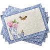 imageMaison d Hermine Placemats Set of 4 100 Cotton Washable Cloth Place Mats Reusable Table Mats for Kitchen Dining Decoration Party Wedding Restaurant Reveillon Au Jardin 13quot x 19quot02  Canton