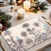 imageMaison d Hermine Placemats Set of 4 100 Cotton Washable Cloth Place Mats Reusable Table Mats for Kitchen Dining Decoration Party Wedding Restaurant Reveillon Au Jardin 13quot x 19quot23  Amazonia