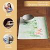 imageMaison d Hermine Placemats Set of 4 100 Cotton Washable Cloth Place Mats Reusable Table Mats for Kitchen Dining Decoration Party Wedding Restaurant Reveillon Au Jardin 13quot x 19quot26  Winter Mornings