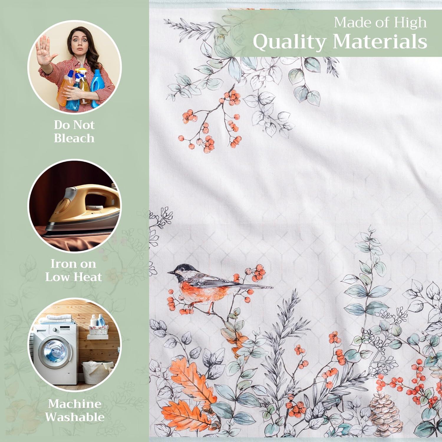 imageMaison d Hermine Cloth Napkins Set of 4 100 Cotton for Thanksgiving Decorations Everyday Reusable Square Fall Napkins Cloth Washable Dinner Party Wedding Pumpkin Garden  Dark Green 20quotx20quot30  Whitish Shabby Chique