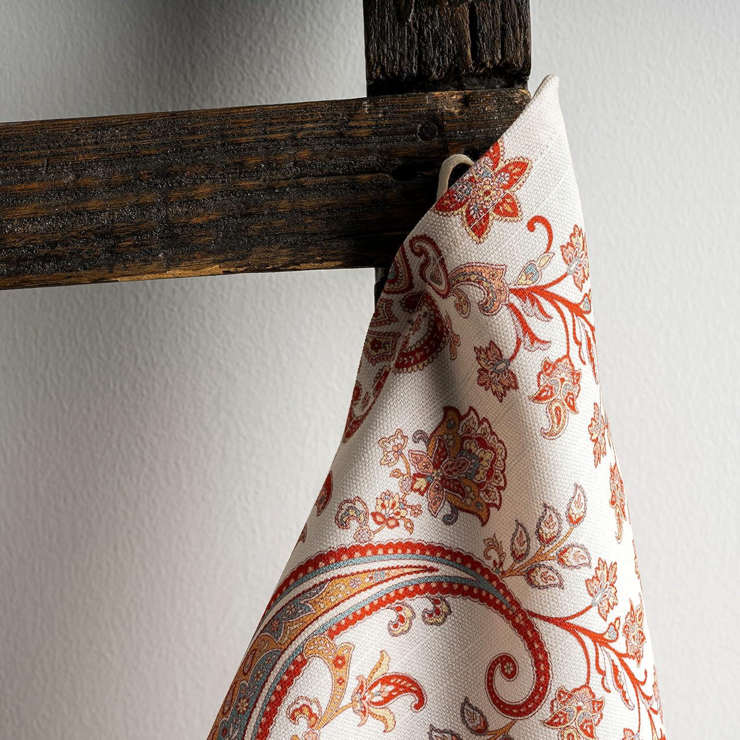 imageMaison d Hermine Kitchen Towels Set of 3 100 Cotton 20quot x 275quot Reusable Cloth Tea Dish Towels Absorbent with Hanging Loop for Kitchen Dining Thanksgiving Decorations Holy Jouy  Brown07  Cachemire