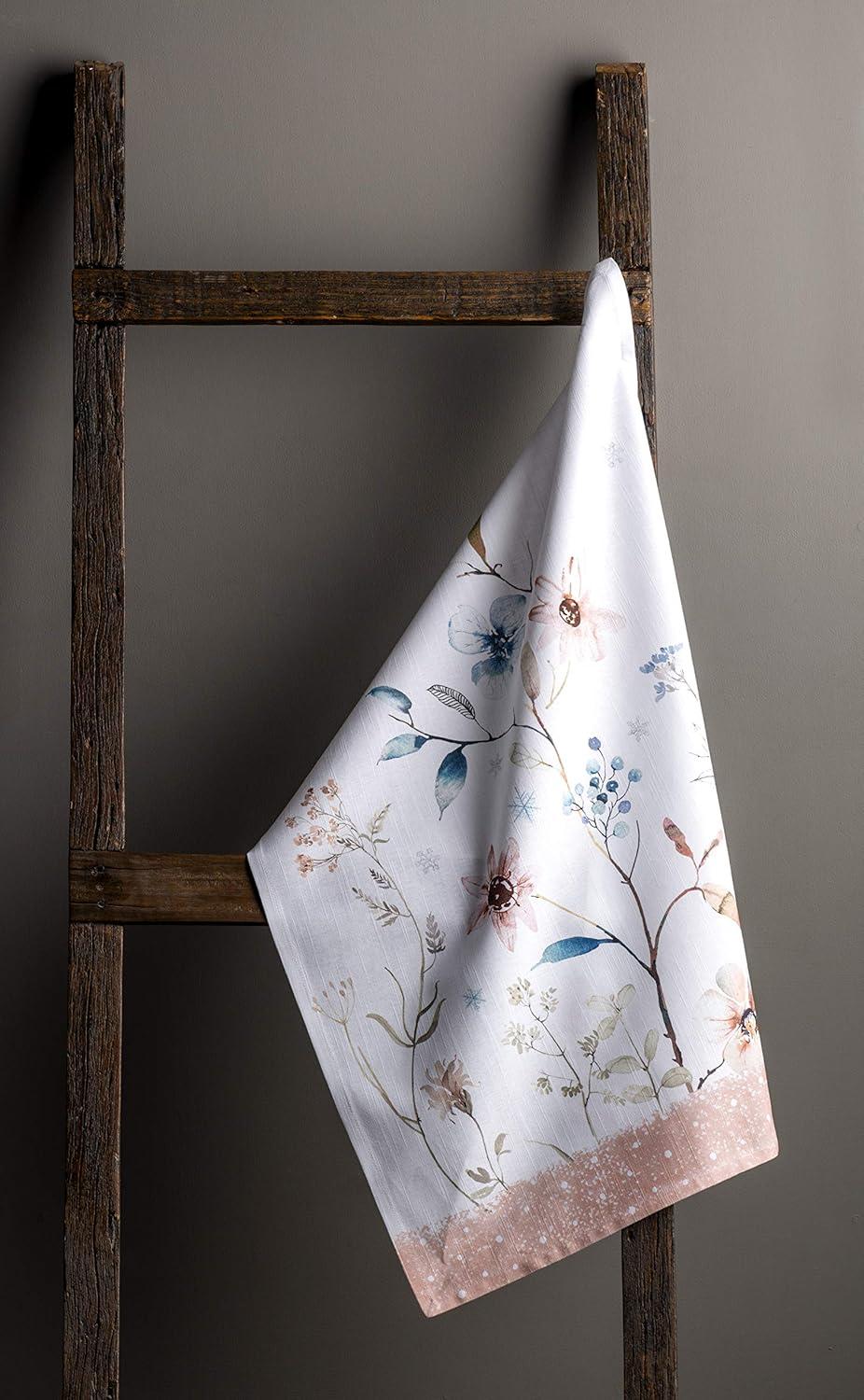 imageMaison d Hermine Kitchen Towels Set of 3 100 Cotton 20quot x 275quot Reusable Cloth Tea Dish Towels Absorbent with Hanging Loop for Kitchen Dining Thanksgiving Decorations Holy Jouy  Brown22  Ice Florals