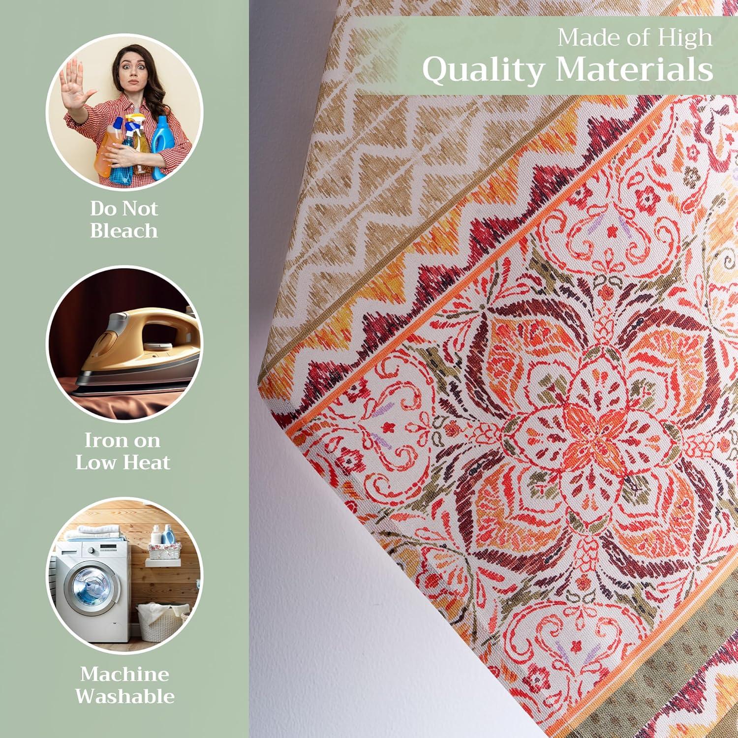 imageMaison d Hermine Kitchen Towels Set of 3 100 Cotton 20quot x 275quot Reusable Cloth Tea Dish Towels Absorbent with Hanging Loop for Kitchen Dining Thanksgiving Decorations Holy Jouy  Brown25  Damask