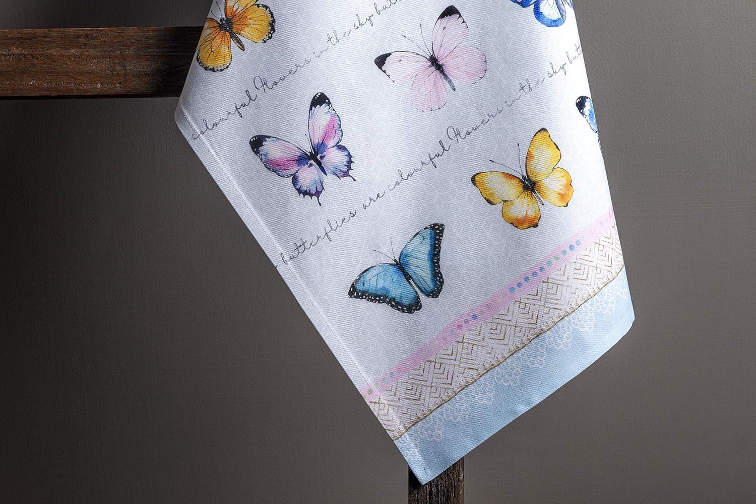 imageMaison d Hermine Kitchen Towels Set of 3 100 Cotton 20quot x 275quot Reusable Cloth Tea Dish Towels Absorbent with Hanging Loop for Kitchen Dining Thanksgiving Decorations Holy Jouy  Brown08  Blossoms in Spring