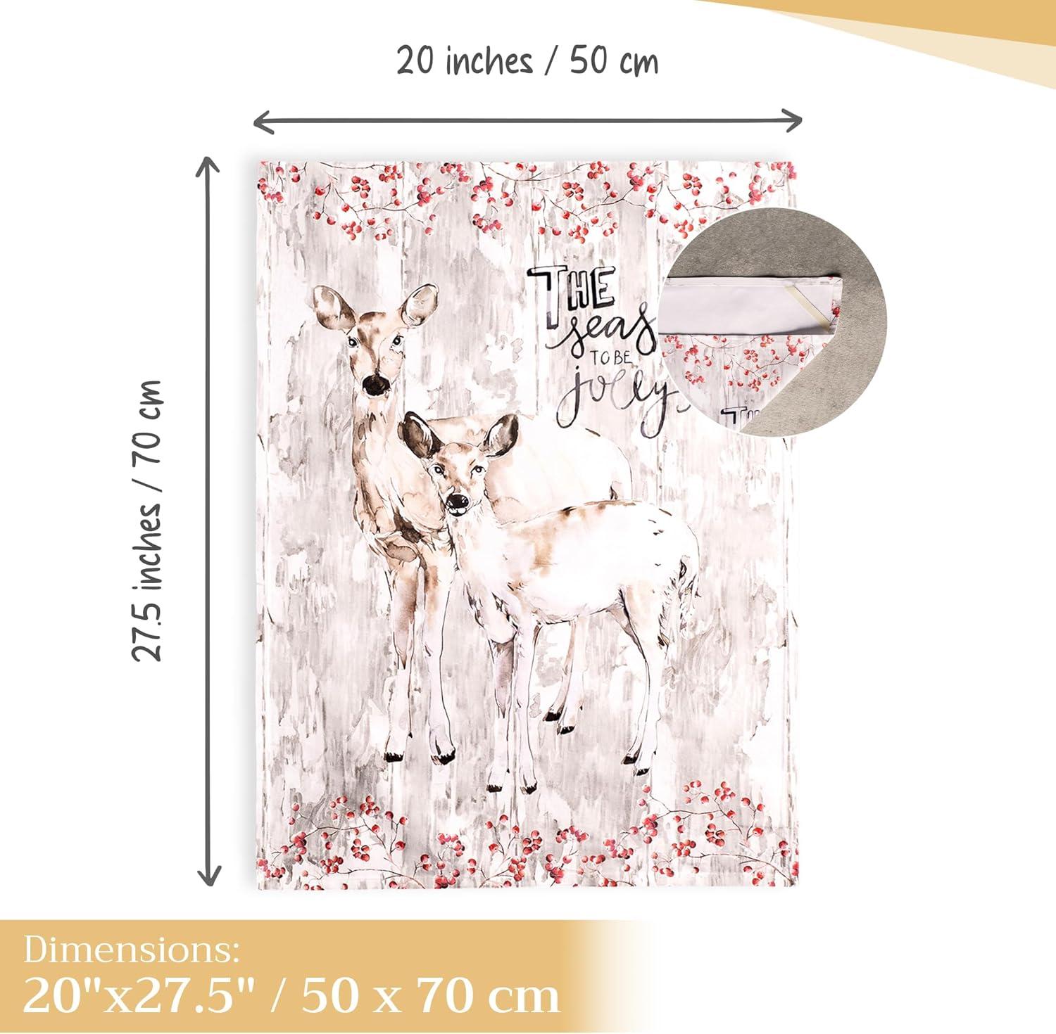 imageMaison d Hermine Kitchen Towels Set of 3 100 Cotton 20quot x 275quot Reusable Cloth Tea Dish Towels Absorbent with Hanging Loop for Kitchen Dining Thanksgiving Decorations Noel24  Mountain Life