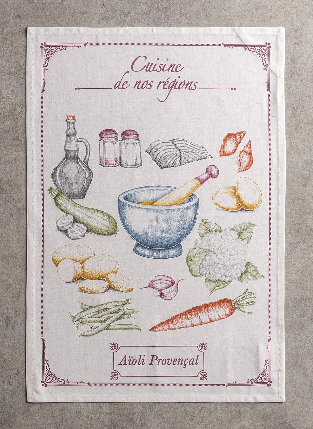 imageMaison d Hermine Kitchen Towels Set of 3 100 Cotton 20quot x 275quot Reusable Cloth Tea Dish Towels Absorbent with Hanging Loop for Kitchen Dining Thanksgiving Decorations Noel07  Gastronomie