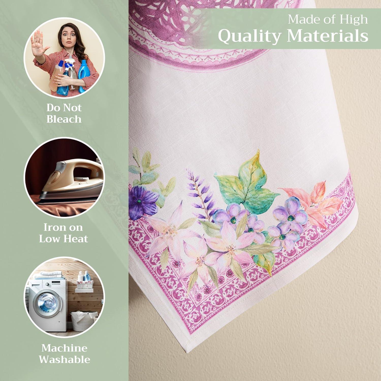 imageMaison d Hermine Kitchen Towels Set of 3 100 Cotton 20quot x 275quot Reusable Cloth Tea Dish Towels Absorbent with Hanging Loop for Kitchen Dining Thanksgiving Decorations Holy Jouy  Brown12  Chardon