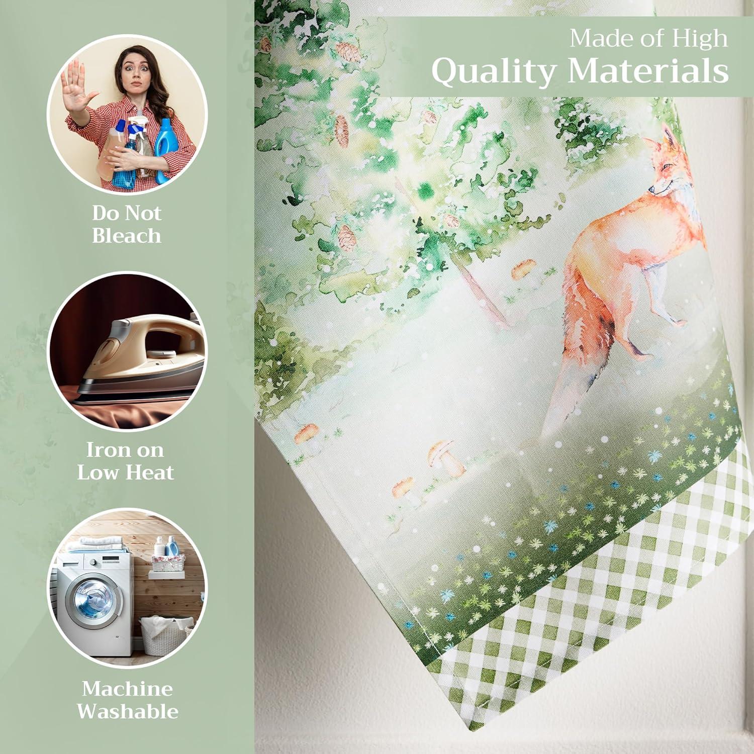 imageMaison d Hermine Kitchen Towels Set of 3 100 Cotton 20quot x 275quot Reusable Cloth Tea Dish Towels Absorbent with Hanging Loop for Kitchen Dining Thanksgiving Decorations Holy Jouy  Brown01  Winter Mornings