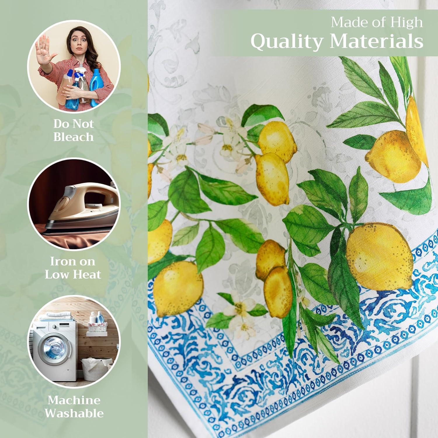 imageMaison d Hermine Kitchen Towels Set of 3 100 Cotton 20quot x 275quot Reusable Cloth Tea Dish Towels Absorbent with Hanging Loop for Kitchen Dining Thanksgiving Decorations Holy Jouy  Brown11  Cedrat