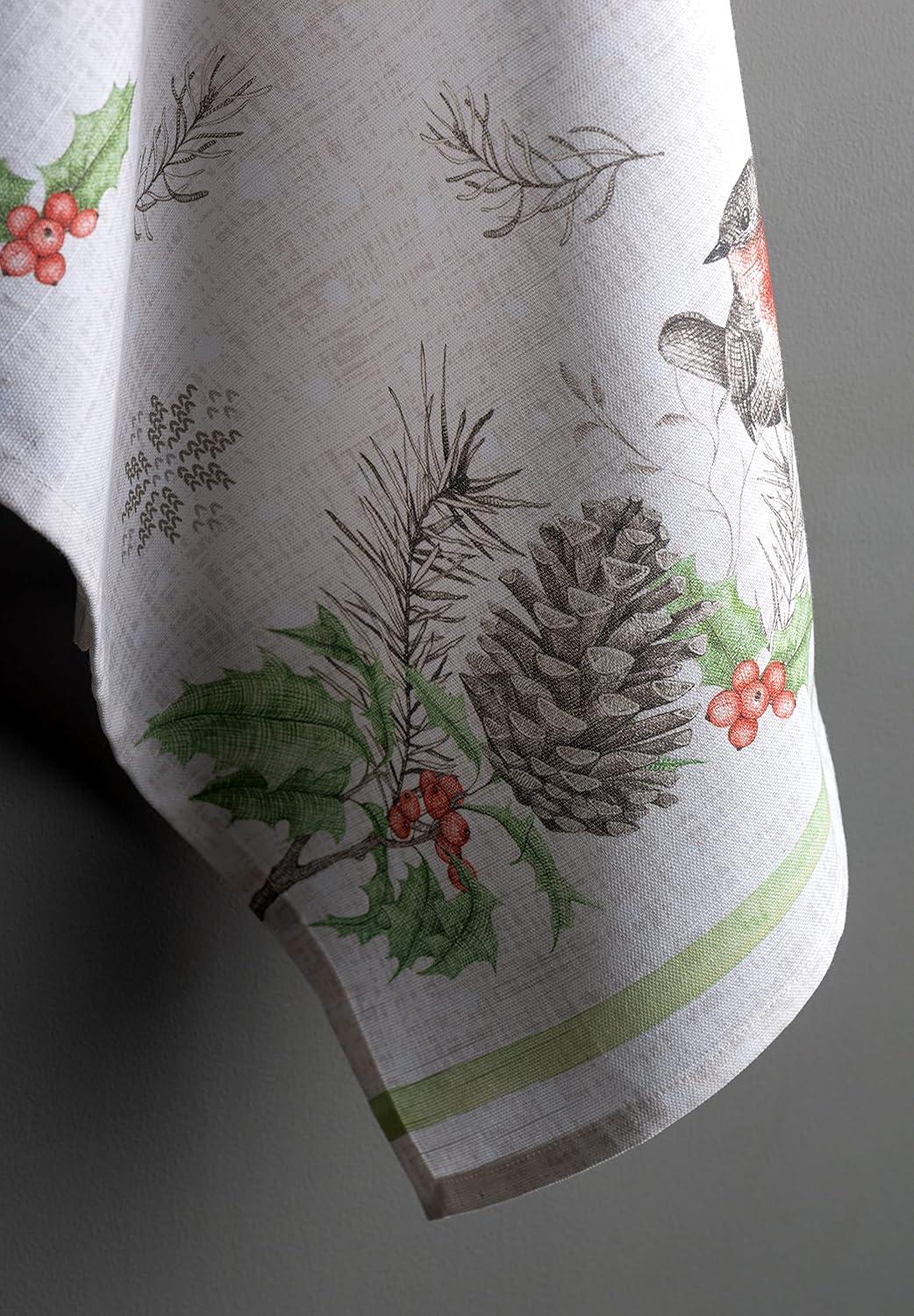 imageMaison d Hermine Kitchen Towels Set of 3 100 Cotton 20quot x 275quot Reusable Cloth Tea Dish Towels Absorbent with Hanging Loop for Kitchen Dining Thanksgiving Decorations Noel20  Christmas Dew