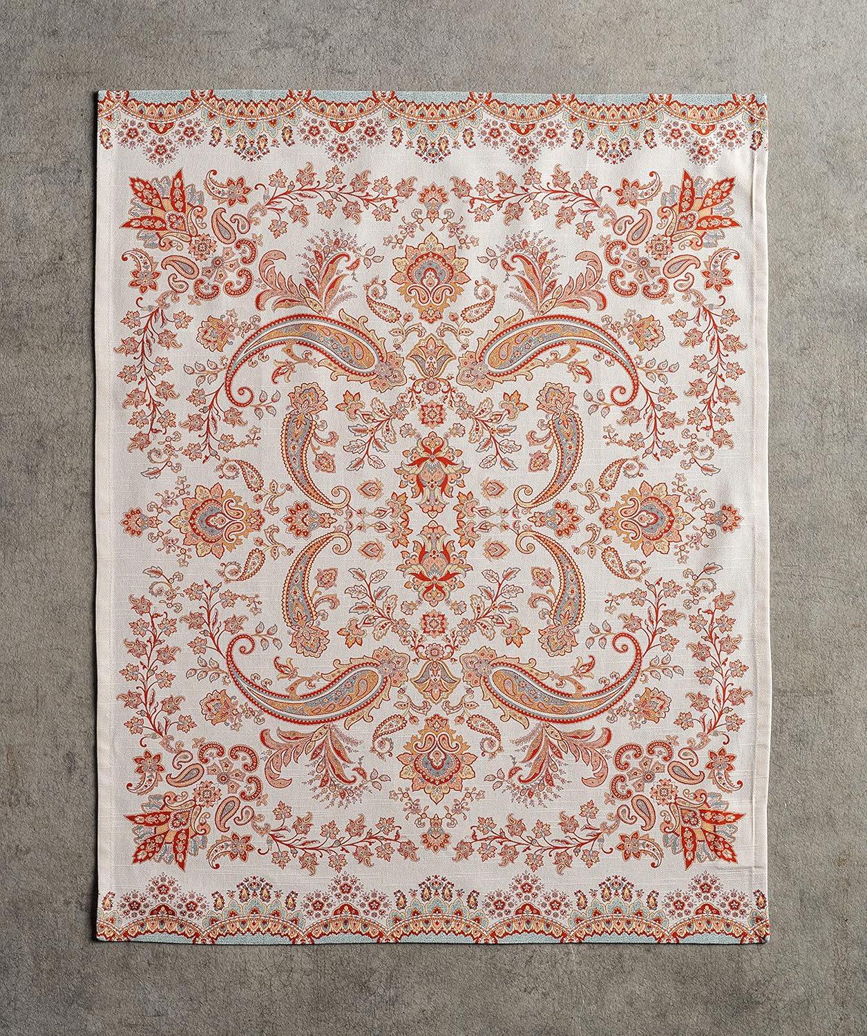 imageMaison d Hermine Kitchen Towels Set of 3 100 Cotton 20quot x 275quot Reusable Cloth Tea Dish Towels Absorbent with Hanging Loop for Kitchen Dining Thanksgiving Decorations Holy Jouy  Brown07  Cachemire