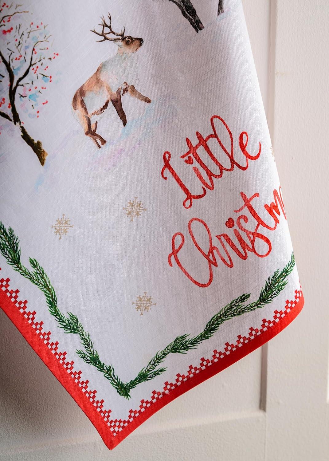 imageMaison d Hermine Kitchen Towels Set of 3 100 Cotton 20quot x 275quot Reusable Cloth Tea Dish Towels Absorbent with Hanging Loop for Kitchen Dining Thanksgiving Decorations Noel28  Rural Christmas