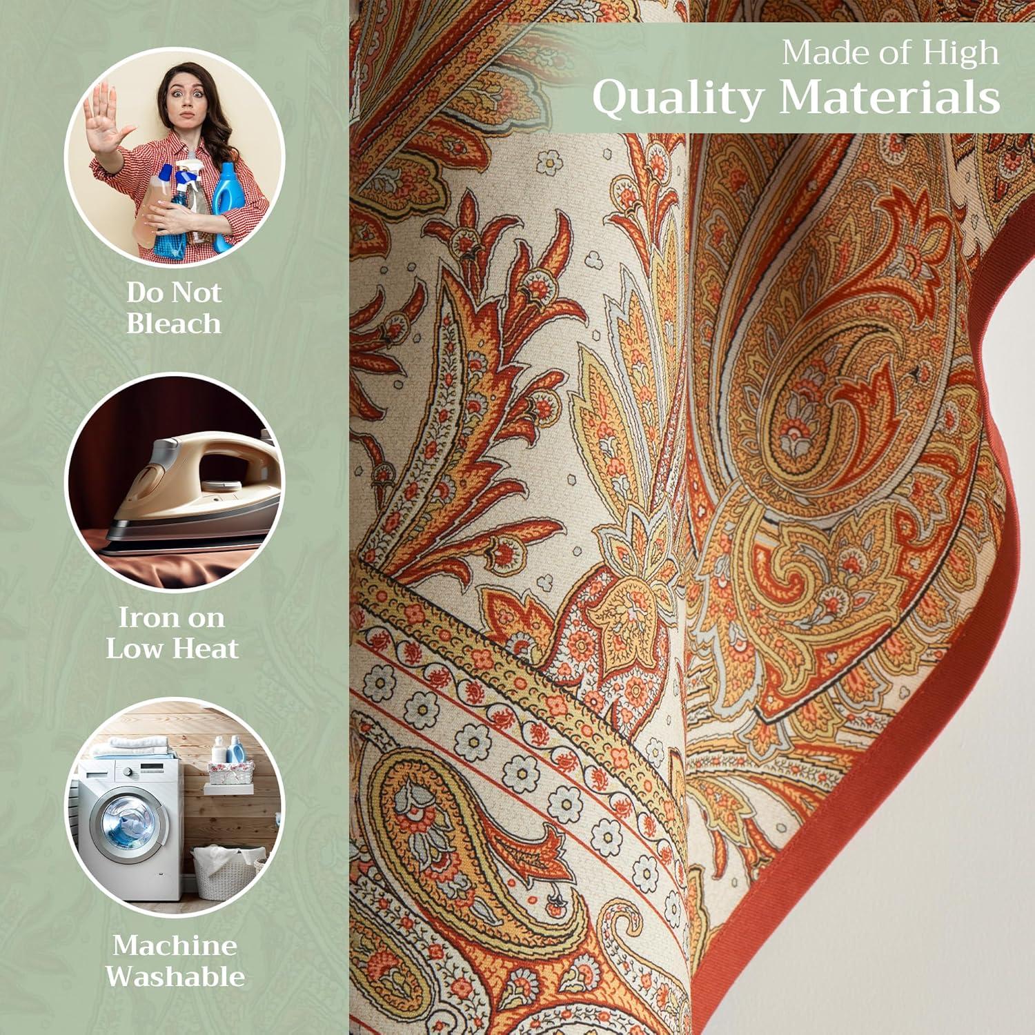 imageMaison d Hermine Kitchen Towels Set of 3 100 Cotton 20quot x 275quot Reusable Cloth Tea Dish Towels Absorbent with Hanging Loop for Kitchen Dining Thanksgiving Decorations Noel15  Kashmir Paisley