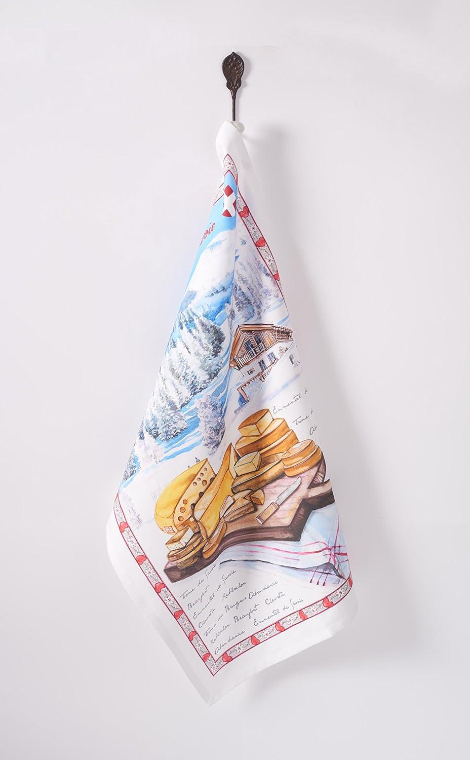 imageMaison d Hermine Kitchen Towels Set of 3 100 Cotton 20quot x 275quot Reusable Cloth Tea Dish Towels Absorbent with Hanging Loop for Kitchen Dining Thanksgiving Decorations Holy Jouy  Brown23  Obernai