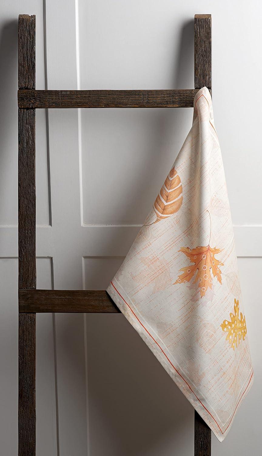 imageMaison d Hermine Kitchen Towels Set of 3 100 Cotton 20quot x 275quot Reusable Cloth Tea Dish Towels Absorbent with Hanging Loop for Kitchen Dining Thanksgiving Decorations Holy Jouy  Brown17  Colors of Autumn