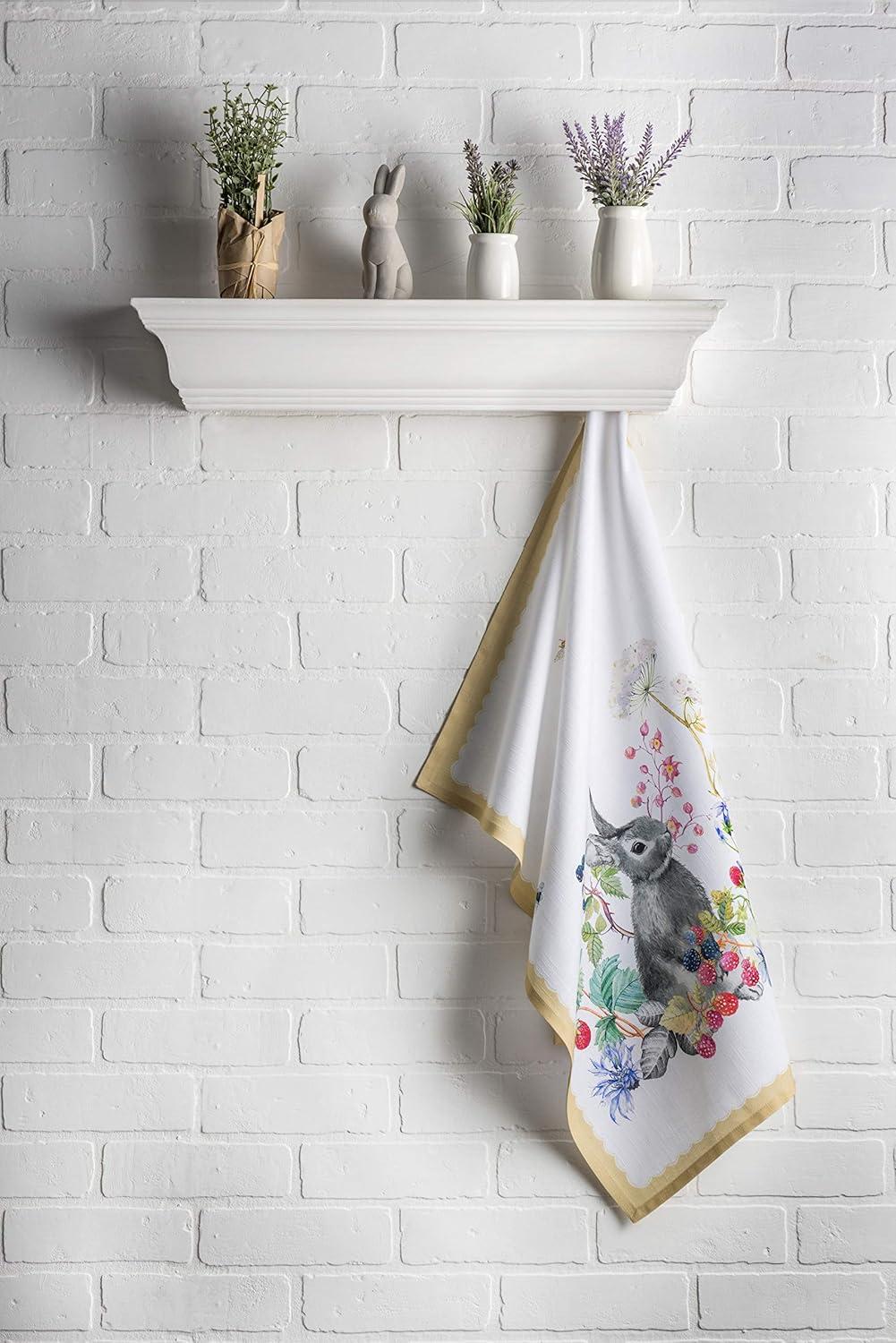 imageMaison d Hermine Kitchen Towels Set of 3 100 Cotton 20quot x 275quot Reusable Cloth Tea Dish Towels Absorbent with Hanging Loop for Kitchen Dining Thanksgiving Decorations Noel05  Printemps