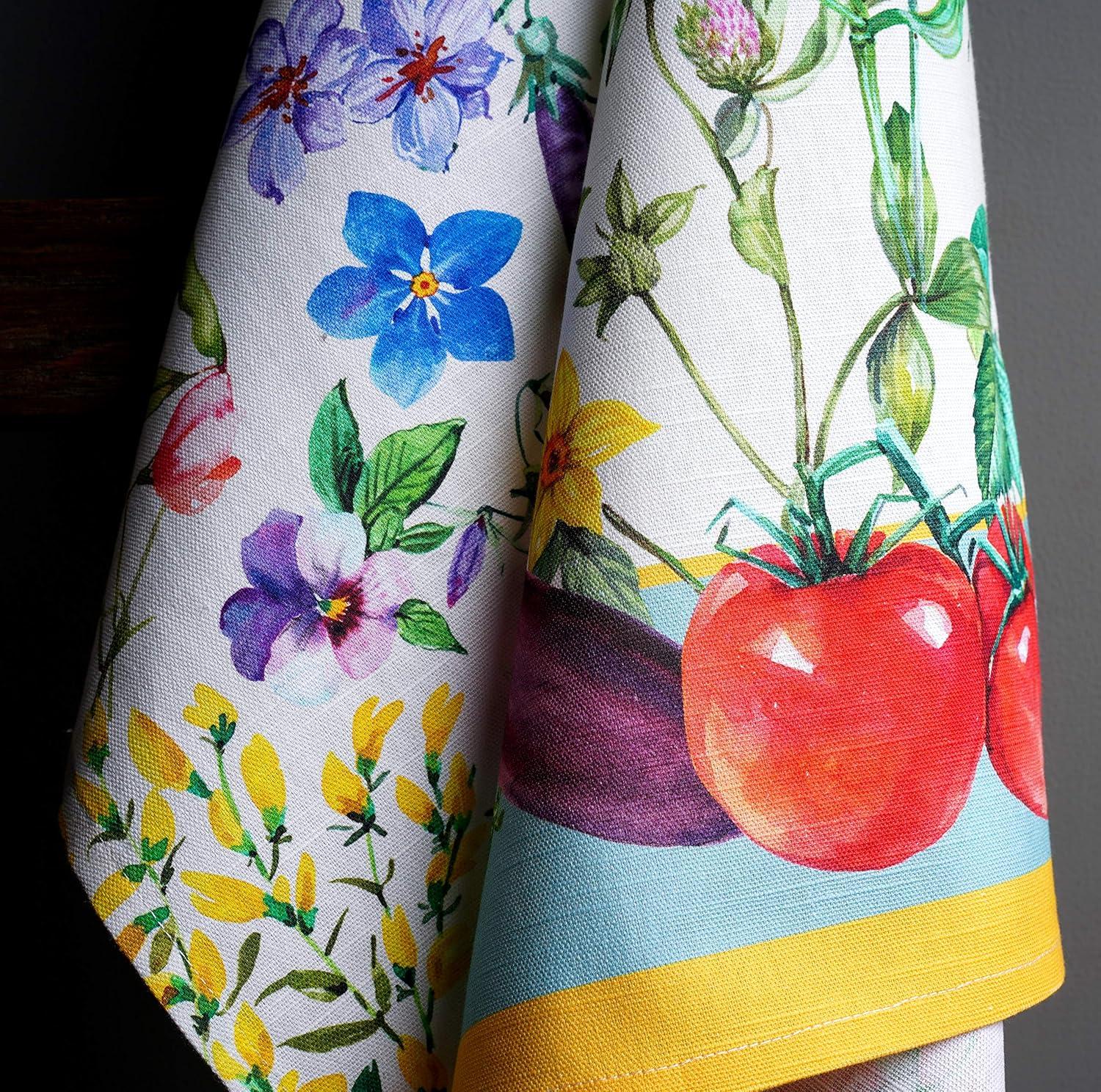 imageMaison d Hermine Kitchen Towels Set of 3 100 Cotton 20quot x 275quot Reusable Cloth Tea Dish Towels Absorbent with Hanging Loop for Kitchen Dining Thanksgiving Decorations Holy Jouy  Brown10  Giverny