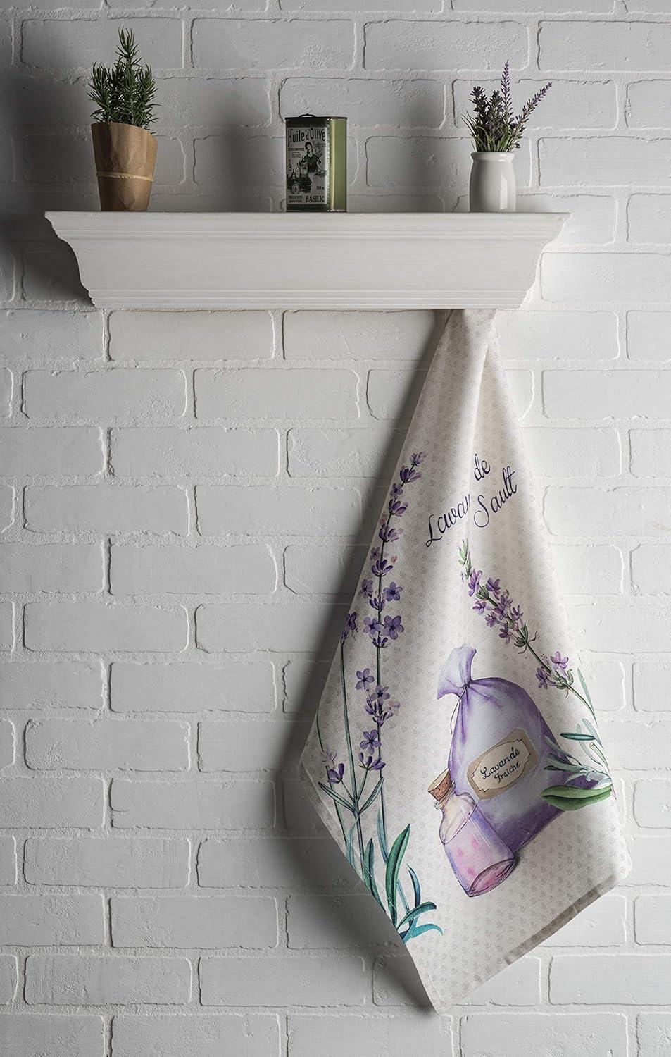 imageMaison d Hermine Kitchen Towels Set of 3 100 Cotton 20quot x 275quot Reusable Cloth Tea Dish Towels Absorbent with Hanging Loop for Kitchen Dining Thanksgiving Decorations Holy Jouy  Brown30  Fanny