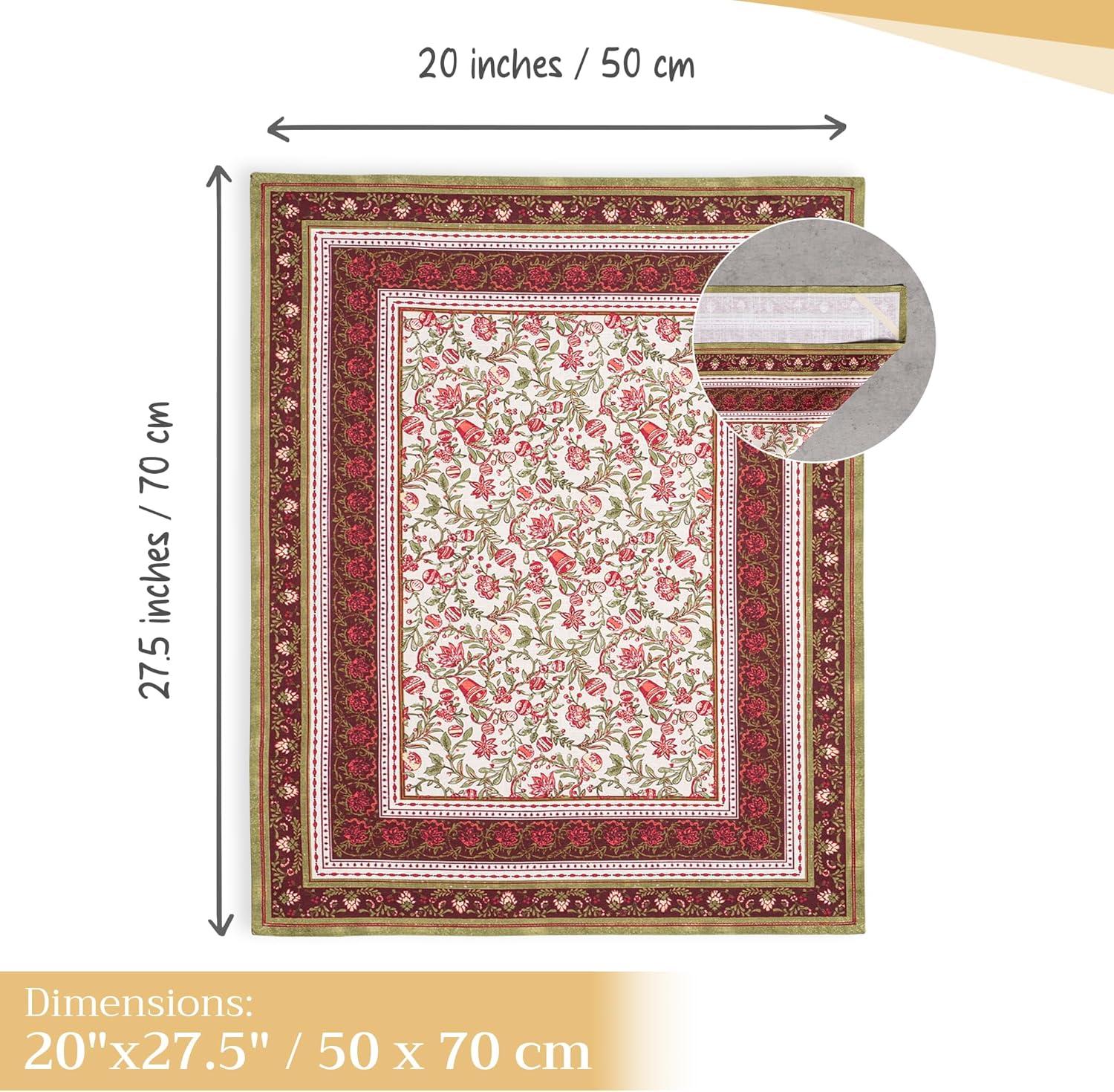 imageMaison d Hermine Kitchen Towels Set of 3 100 Cotton 20quot x 275quot Reusable Cloth Tea Dish Towels Absorbent with Hanging Loop for Kitchen Dining Thanksgiving Decorations Noel13  Reveillon Au Jardin