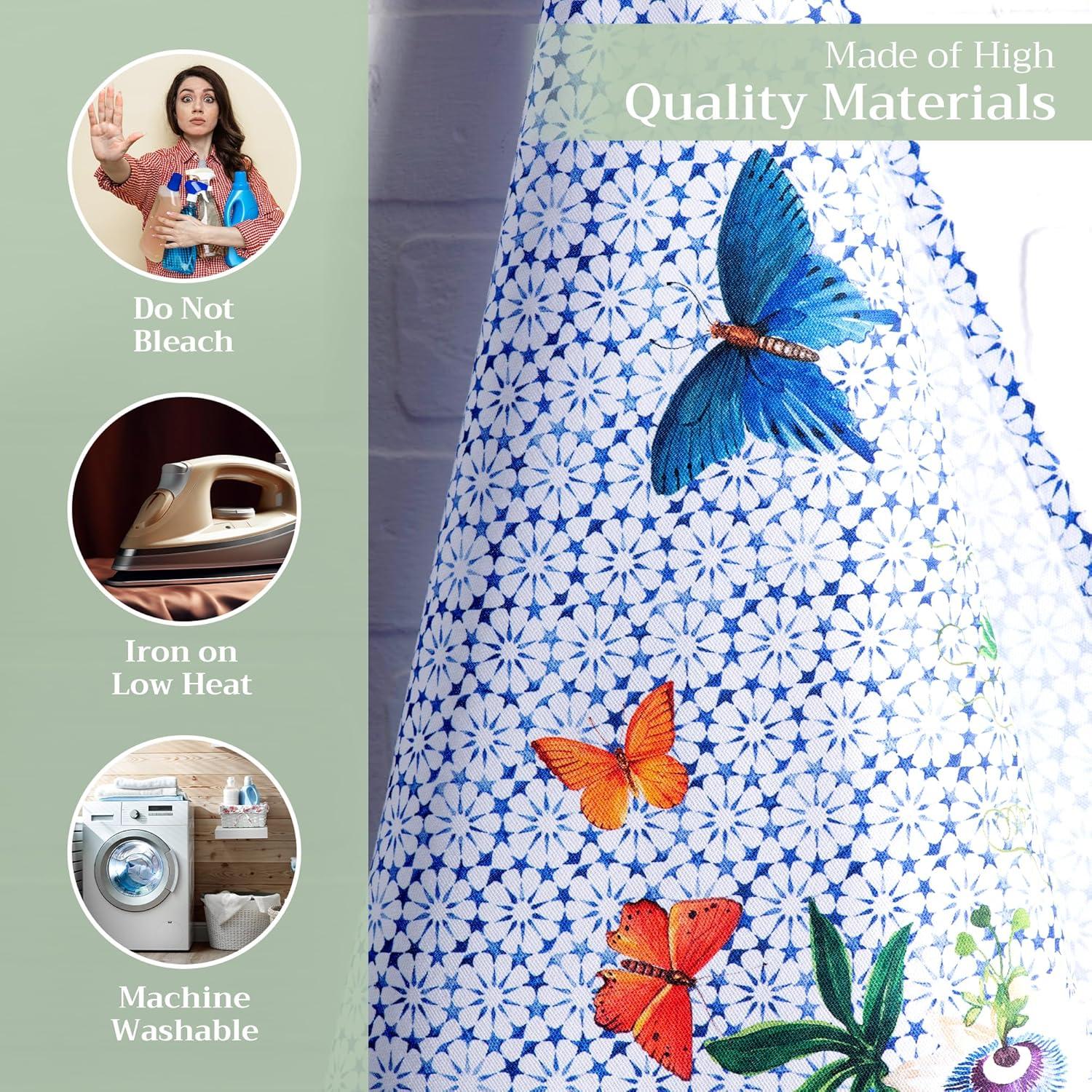 imageMaison d Hermine Kitchen Towels Set of 3 100 Cotton 20quot x 275quot Reusable Cloth Tea Dish Towels Absorbent with Hanging Loop for Kitchen Dining Thanksgiving Decorations Noel18  Passiflora