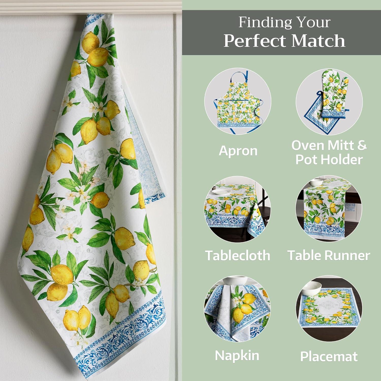 imageMaison d Hermine Kitchen Towels Set of 3 100 Cotton 20quot x 275quot Reusable Cloth Tea Dish Towels Absorbent with Hanging Loop for Kitchen Dining Thanksgiving Decorations Holy Jouy  Brown11  Cedrat