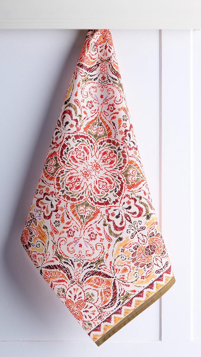 imageMaison d Hermine Kitchen Towels Set of 3 100 Cotton 20quot x 275quot Reusable Cloth Tea Dish Towels Absorbent with Hanging Loop for Kitchen Dining Thanksgiving Decorations Holy Jouy  Brown25  Damask