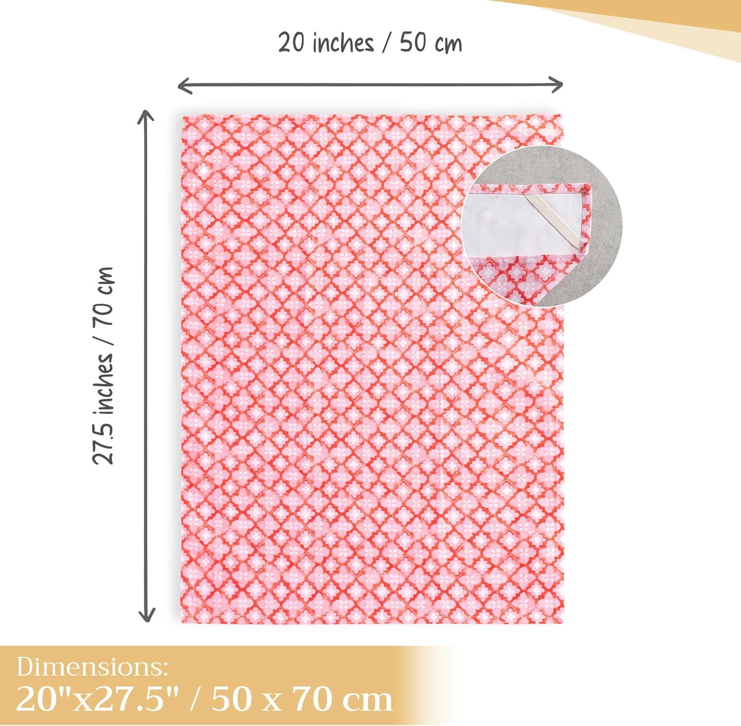 imageMaison d Hermine Kitchen Towels Set of 3 100 Cotton 20quot x 275quot Reusable Cloth Tea Dish Towels Absorbent with Hanging Loop for Kitchen Dining Thanksgiving Decorations Holy Jouy  Brown27  Rose Garden