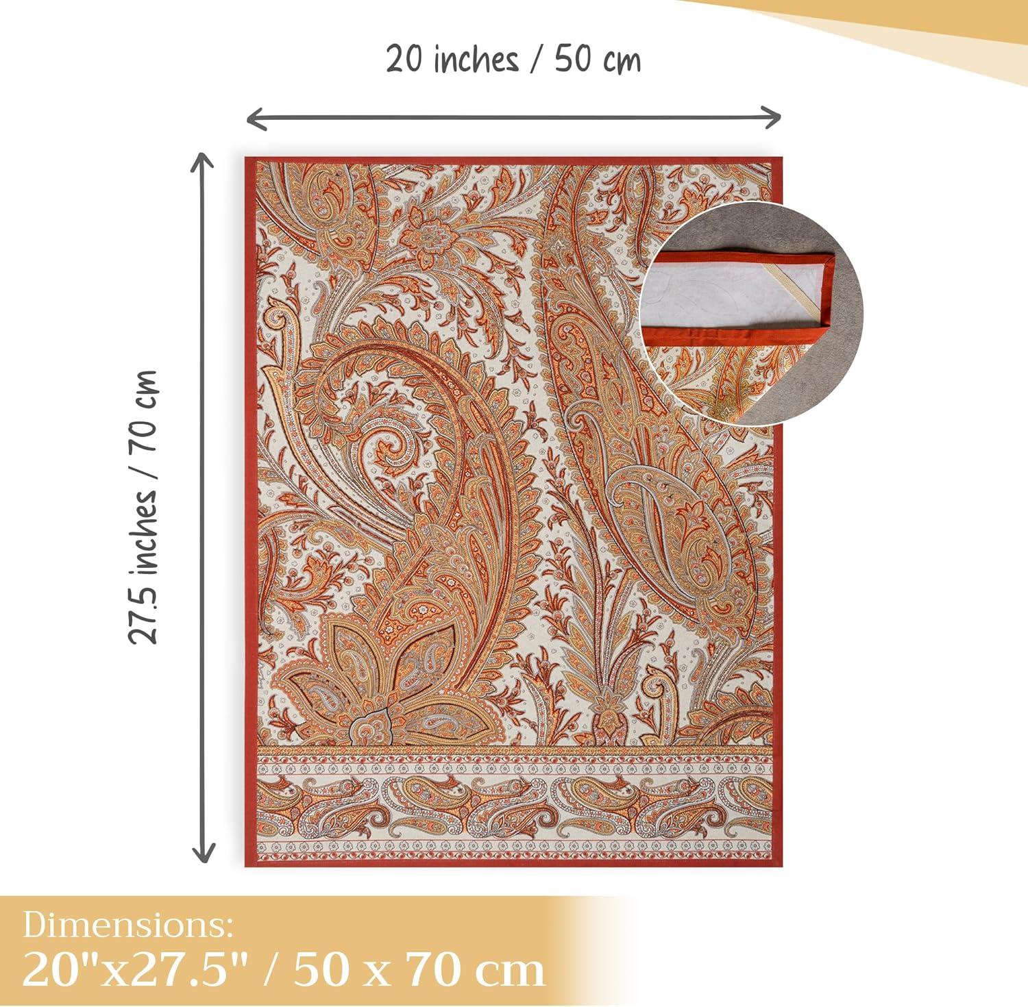 imageMaison d Hermine Kitchen Towels Set of 3 100 Cotton 20quot x 275quot Reusable Cloth Tea Dish Towels Absorbent with Hanging Loop for Kitchen Dining Thanksgiving Decorations Noel15  Kashmir Paisley