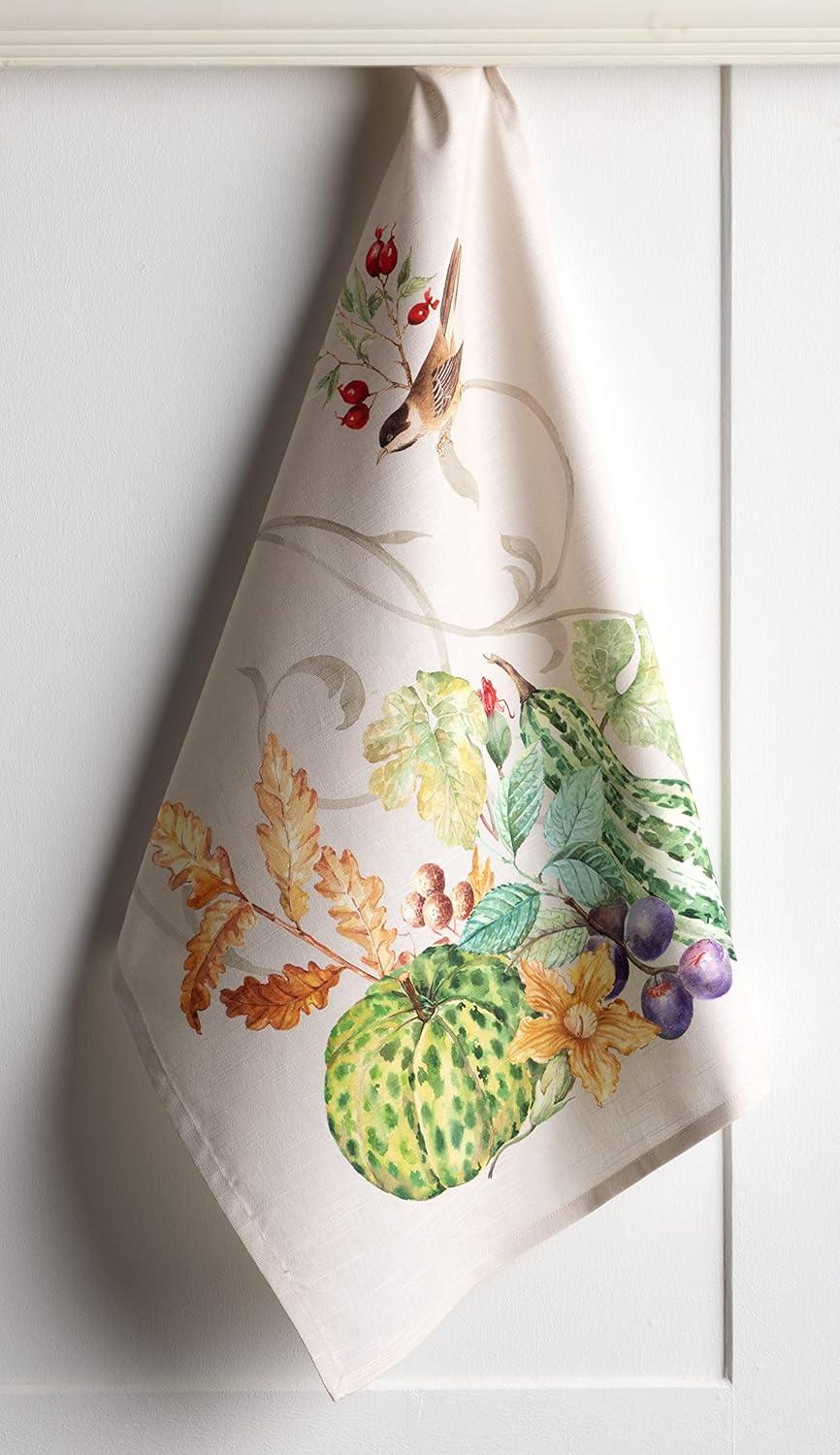 imageMaison d Hermine Kitchen Towels Set of 3 100 Cotton 20quot x 275quot Reusable Cloth Tea Dish Towels Absorbent with Hanging Loop for Kitchen Dining Thanksgiving Decorations Holy Jouy  Brown19  Lumina