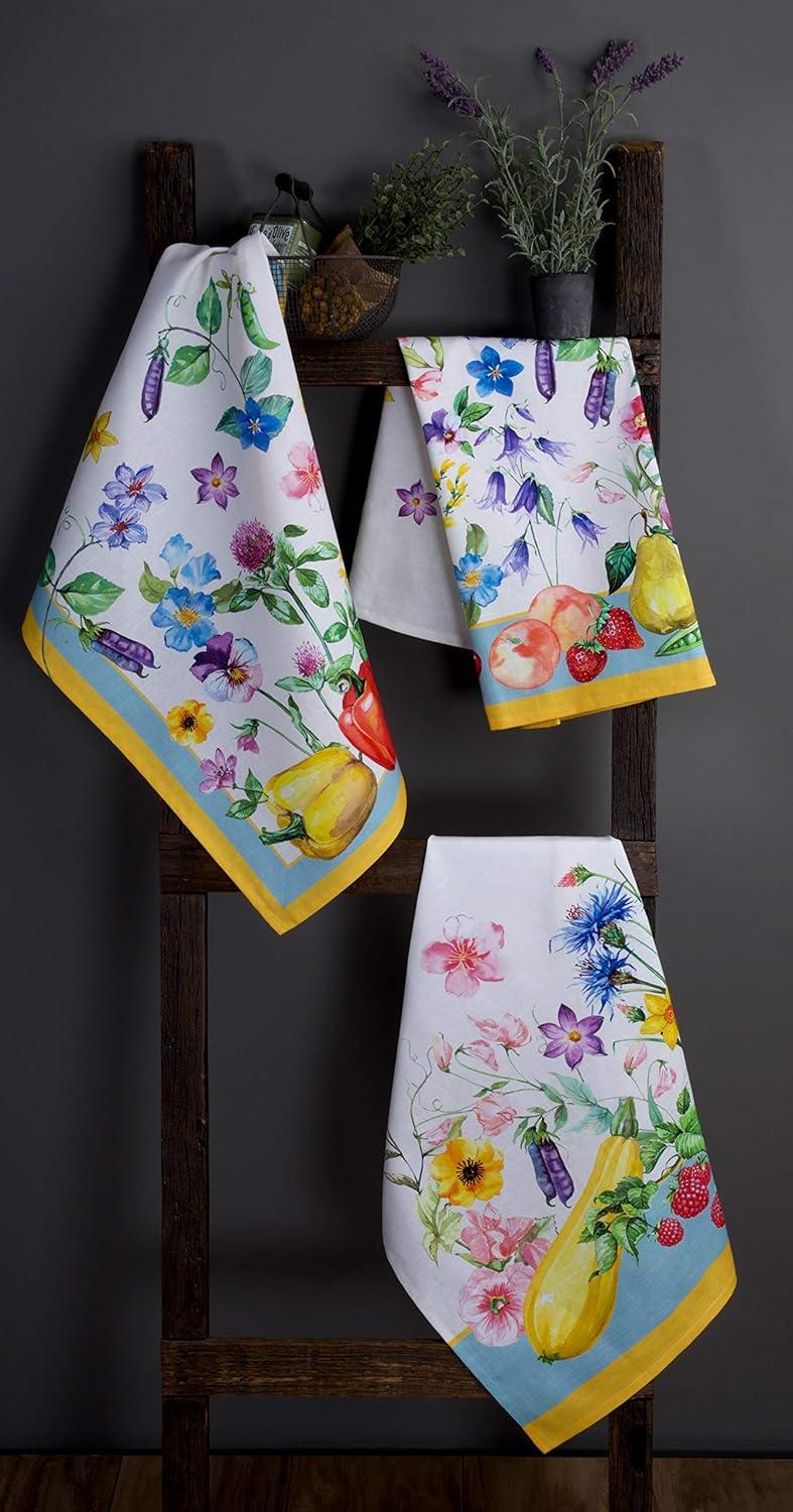 imageMaison d Hermine Kitchen Towels Set of 3 100 Cotton 20quot x 275quot Reusable Cloth Tea Dish Towels Absorbent with Hanging Loop for Kitchen Dining Thanksgiving Decorations Holy Jouy  Brown10  Giverny